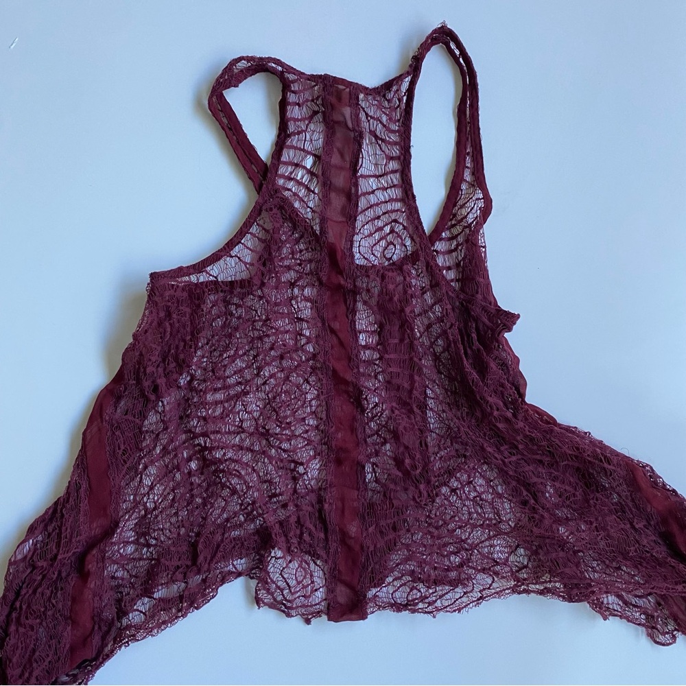 Sheer Lace Racerback Tank Top - Picture 5 of 5